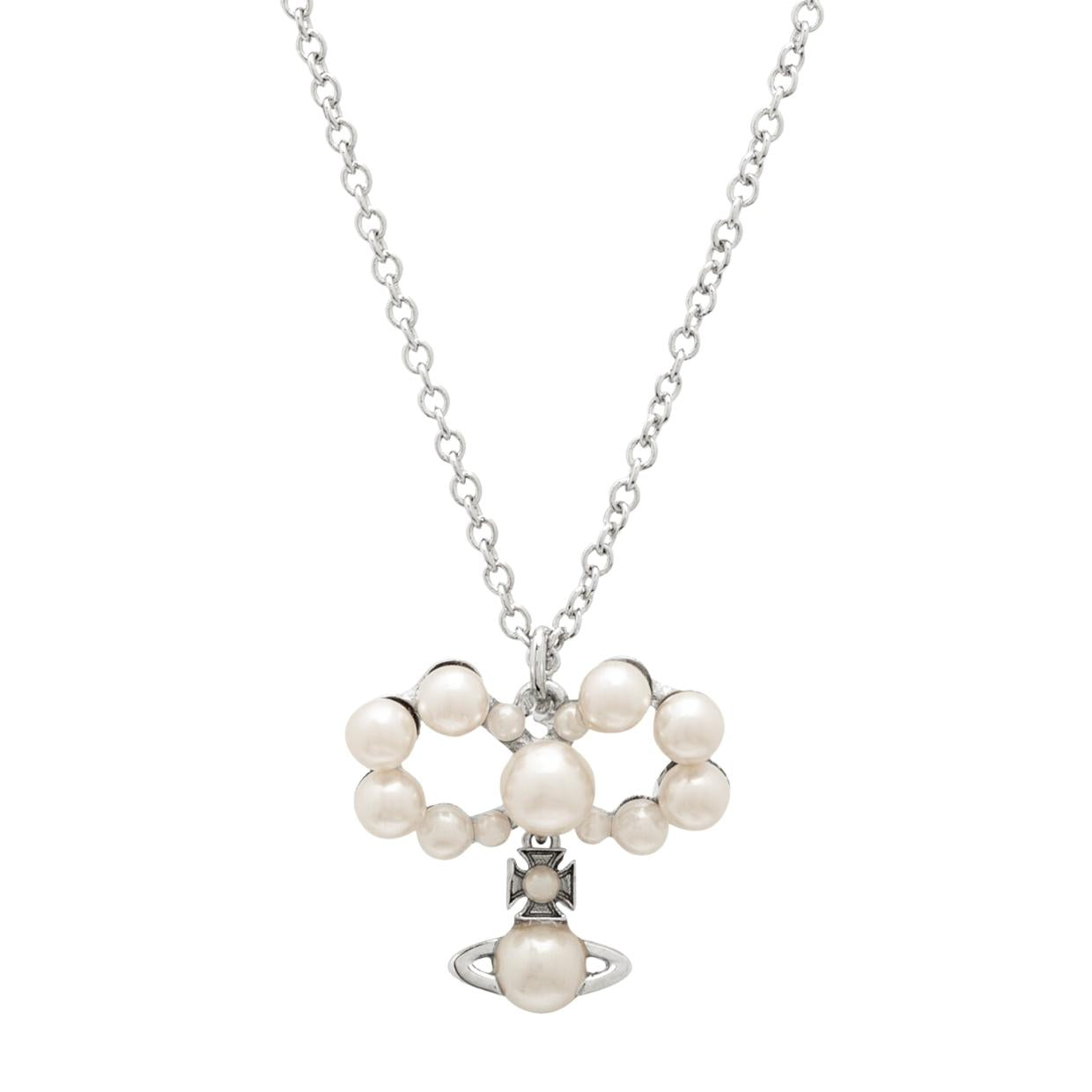 Vivienne Westwood Platinum Creamrose Pearl Viviana Pendent