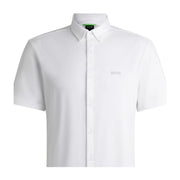 BOSS B Motion Regular Fit Short Sleeve White Shirt