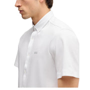 BOSS B Motion Regular Fit Short Sleeve White Shirt