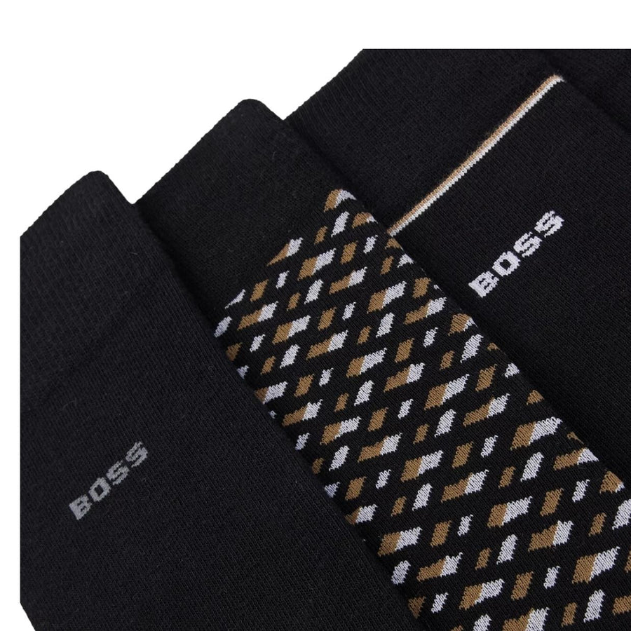 BOSS Monogram Logo Regular Length Four-Pack Socks Gift Set