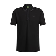 BOSS Philix Tape Stretch Cotton Black Polo Shirt