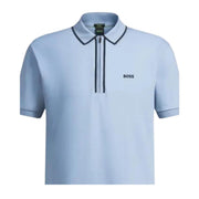 BOSS Philix Tape Stretch Cotton Blue Polo Shirt