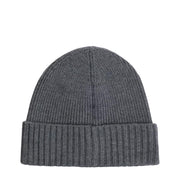 BOSS Logo Tag Grey Wool Beanie Hat