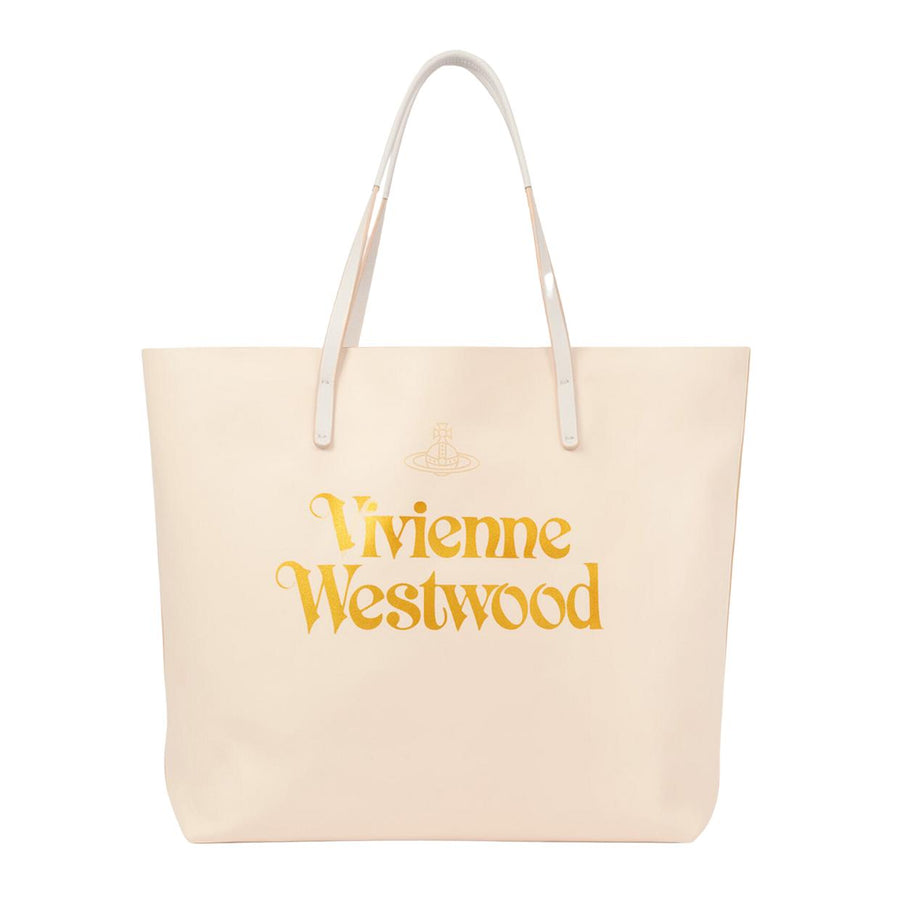 Vivienne Westwood Pink & Gold Studio Leather Shopper Bag