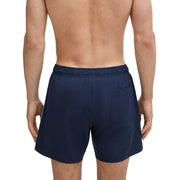 BOSS Stripe & Logo Iconic Navy Swim Shorts