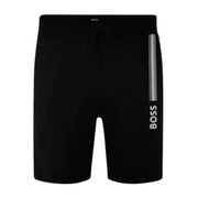 BOSS Logo Print Black Sweat Shorts