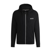 BOSS Print Logo Black Authentic Zip-Up Hoodie