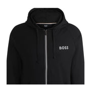 BOSS Print Logo Black Authentic Zip-Up Hoodie