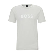 BOSS Contrast Large Logo Sliver Grey T-Shirt