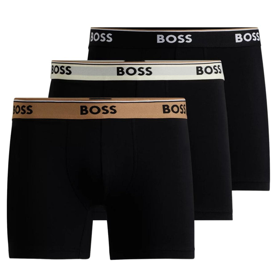 BOSS Logo Waistband Three Pack Stretch Boxer Brief