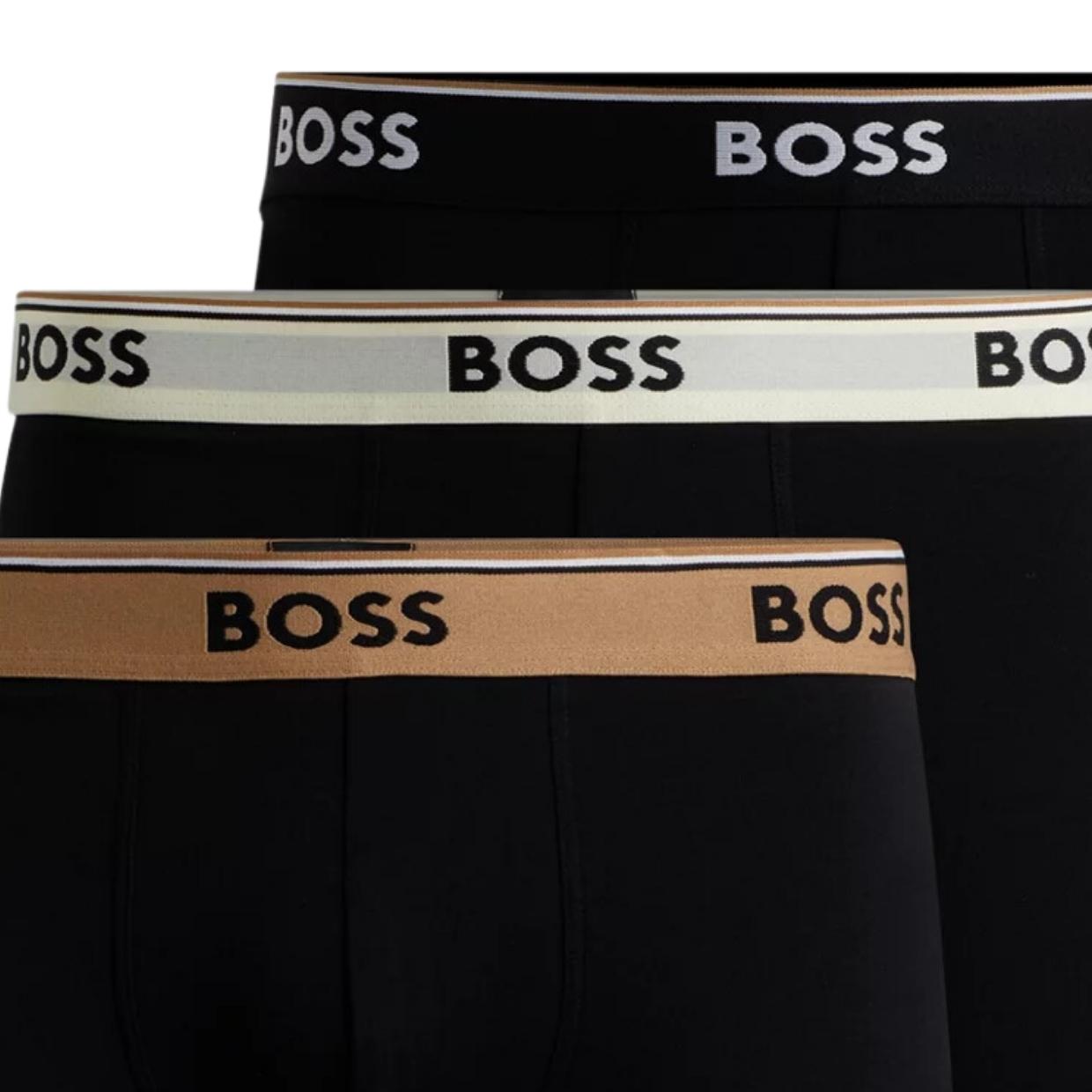 BOSS Logo Waistband Three Pack Stretch Boxer Brief