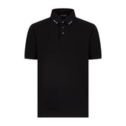 Emporio Armani Logo Collar Black Polo Shirt