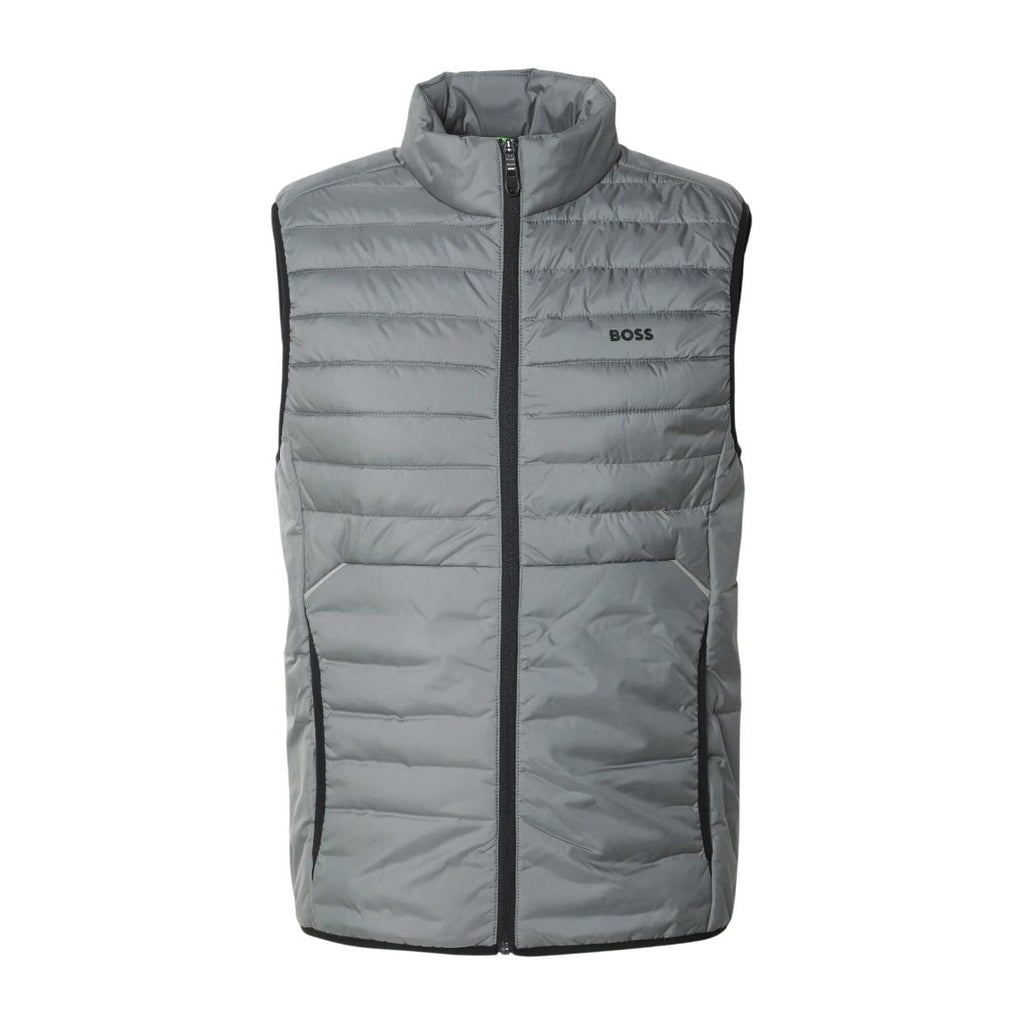 BOSS V-Thor 2 Quilted Dark Grey Gilet – Retro Designer Wear