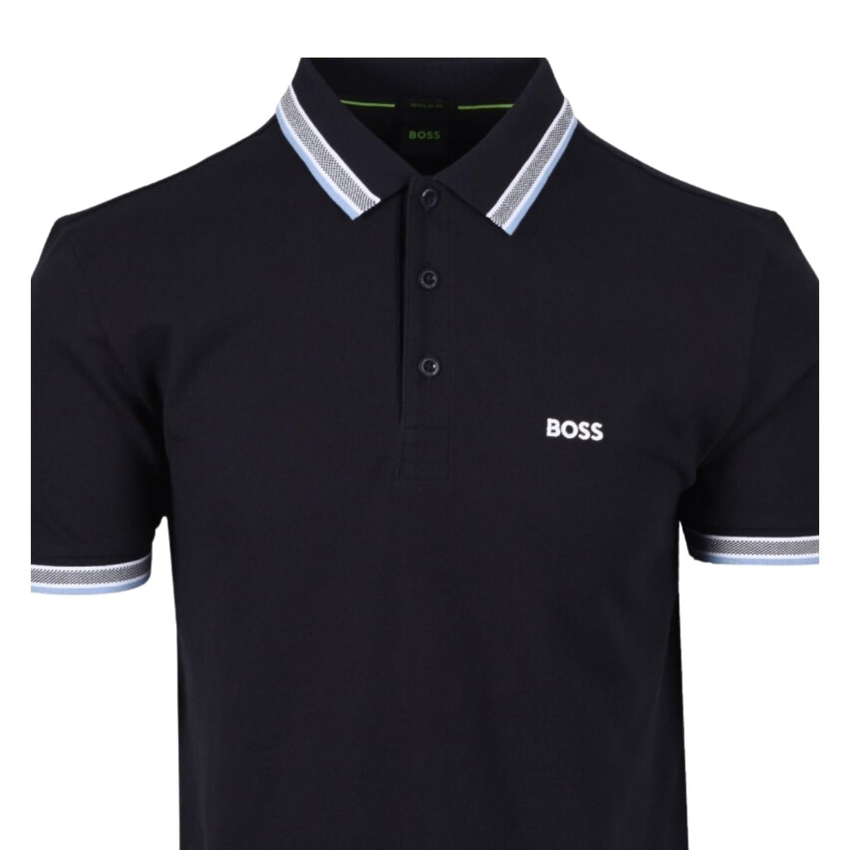 BOSS Embroidered Logo Paddy Navy Polo Shirt