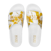 Versace Jeans Couture White and Gold Chain Couture Slides