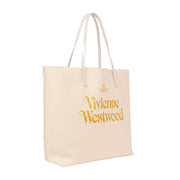 Vivienne Westwood Pink & Gold Studio Leather Shopper Bag