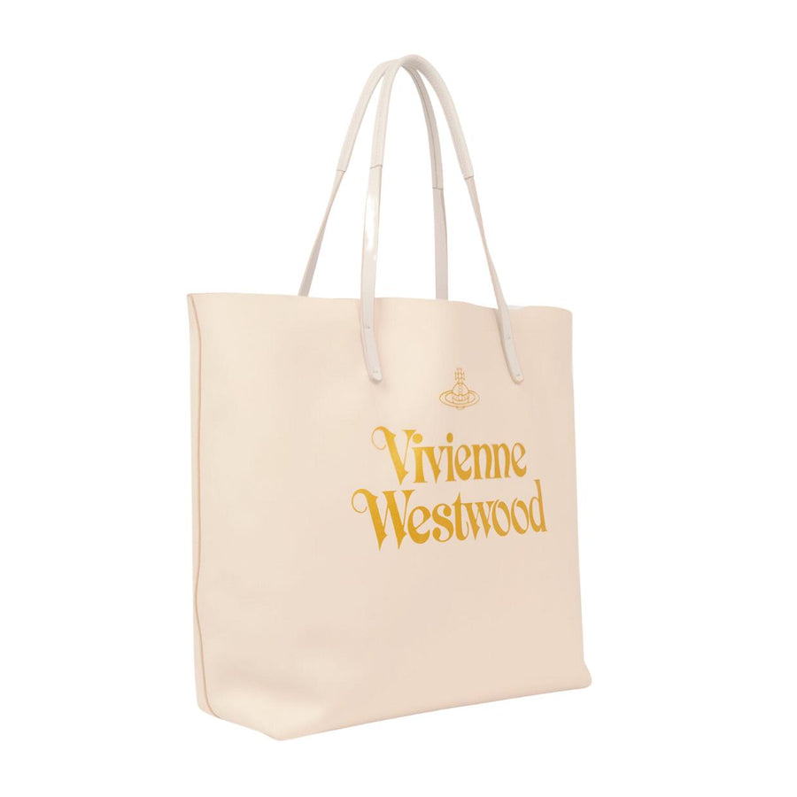 Vivienne Westwood Pink & Gold Studio Leather Shopper Bag