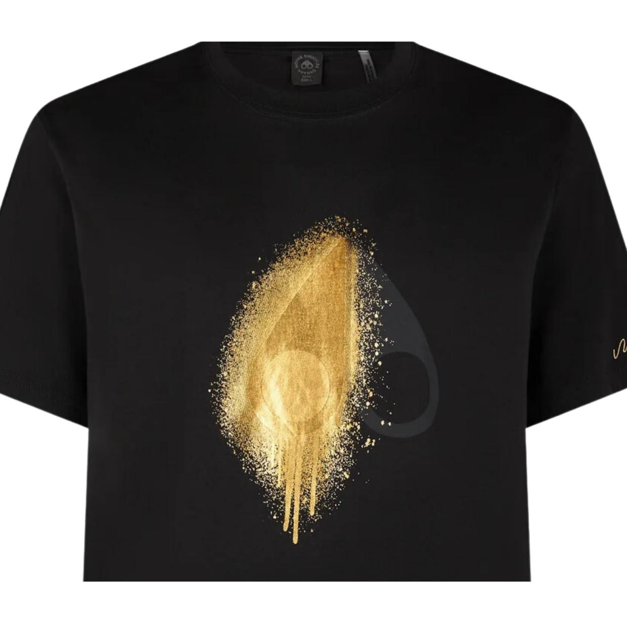 Moose Knuckles Black & Gold Augstine T-Shirt