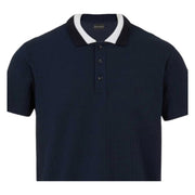 Emporio Armani Bodywear Waffle Blue Polo Shirt