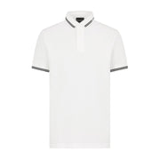 Emporio Armani Logo Collar White Polo Shirt