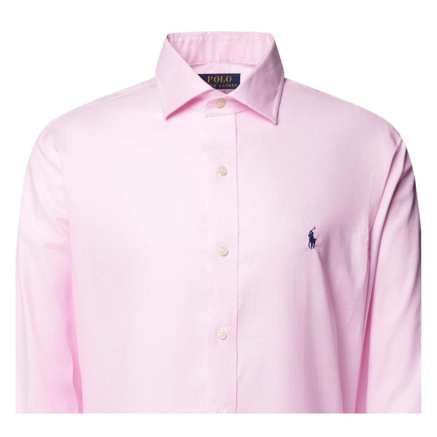 Polo Ralph Lauren Embroidery Logo Custom Fit Pink Shirt