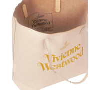 Vivienne Westwood Pink & Gold Studio Leather Shopper Bag