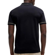 BOSS Paule Contrast Trim Slim Fit Black Polo Shirt