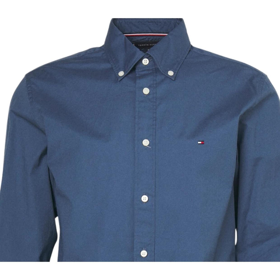 Tommy Hilfiger Flex Regular Fit Aegean Sea Poplin Shirt