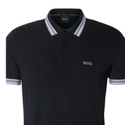 BOSS Contrast Logo Paddy Dark Blue Polo Shirt