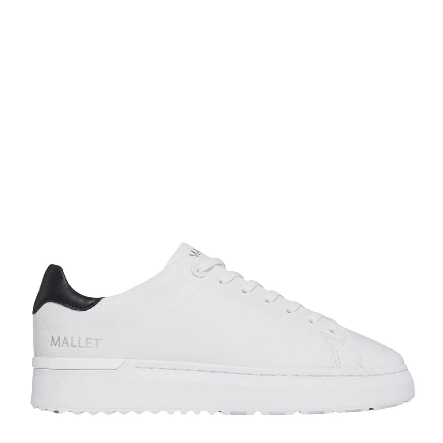 Mallet London GRFTR Lite White Black Tab Trainers