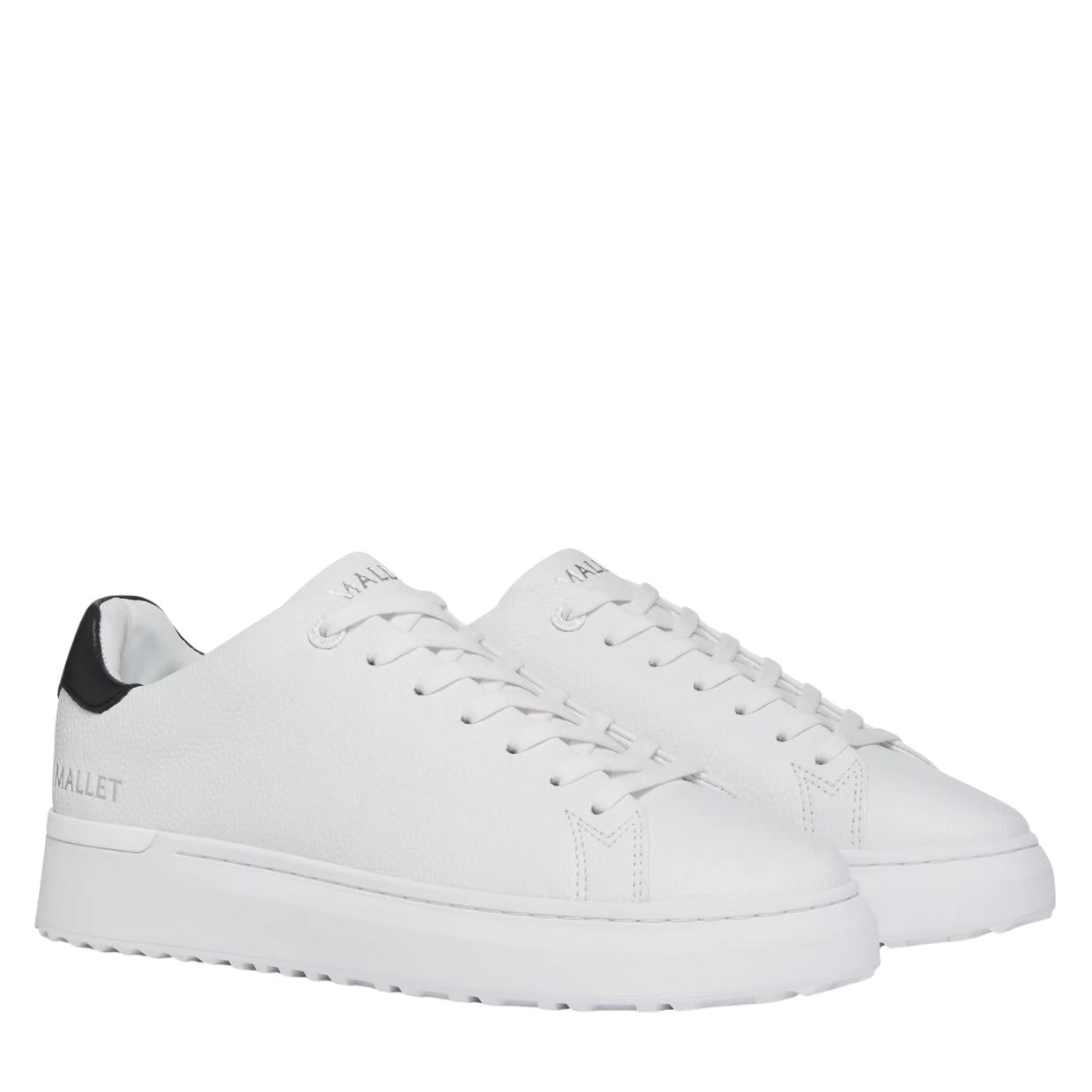 Mallet London GRFTR Lite White Black Tab Trainers