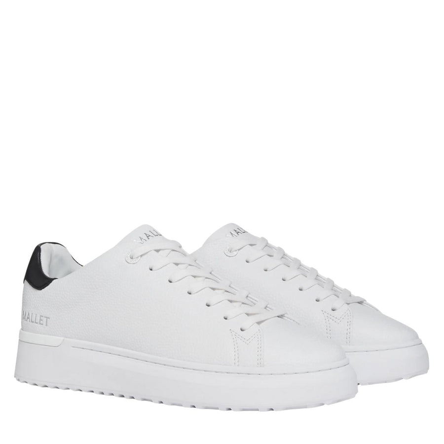 Mallet London GRFTR Lite White Black Tab Trainers