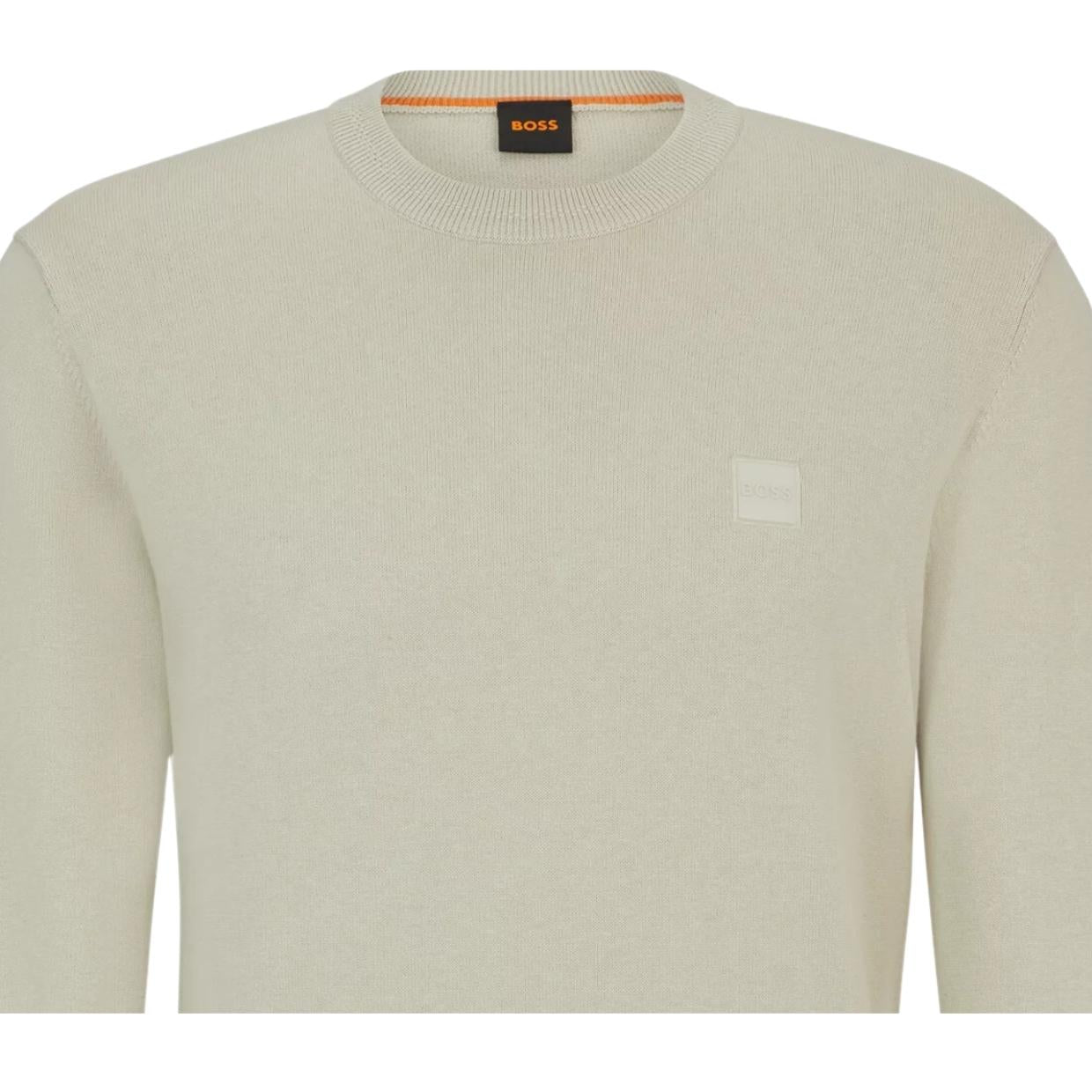 BOSS Logo Patch Kanovano Beige Sweatshirt