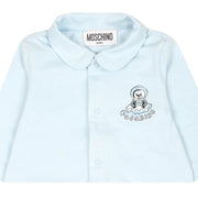 Moschino Baby Teddy Bear Blue Babygrow