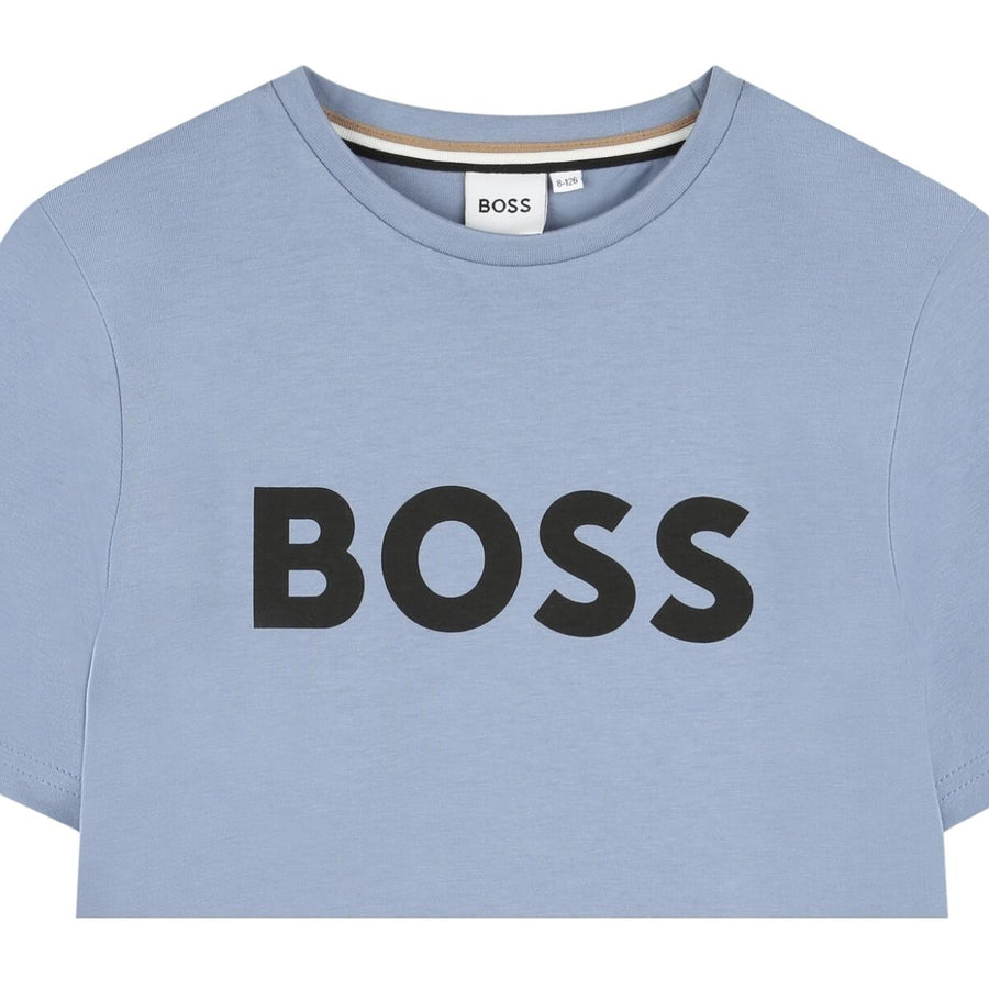 BOSS Kids Printed Logo Medium Grey T-Shirt