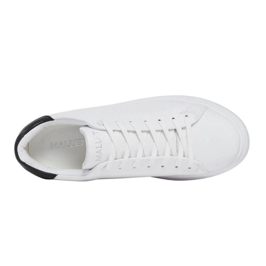 Mallet London GRFTR Lite White Black Tab Trainers