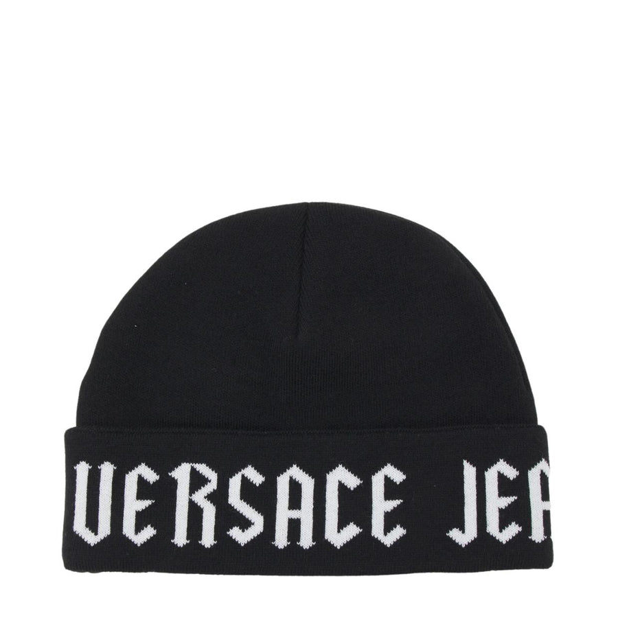 Versace Jeans Couture Micro Logo Medium Black Beanie