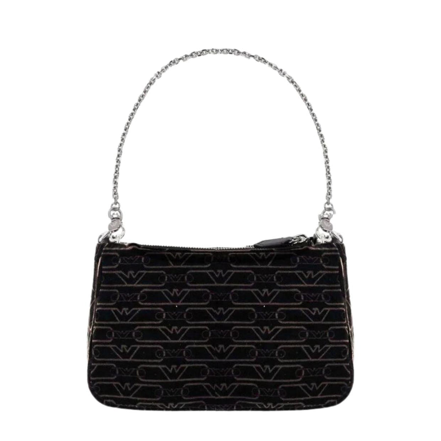 Emporio Armani Monogram Velvet Double Crossbody Bag