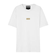 Versace Jeans Couture Metal Logo Tag White T-Shirt