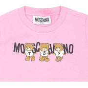 Moschino Baby Logo Lettering Pink T-Shirt