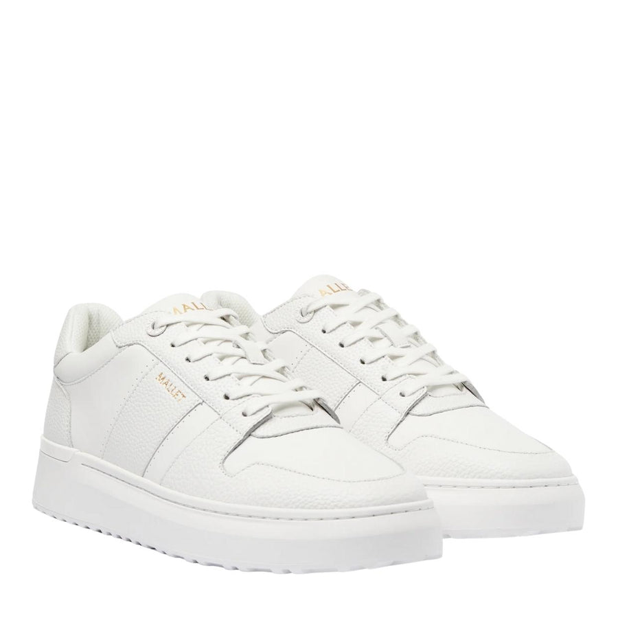 Mallet London Hoxton Lite Triple White Trainers