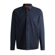 BOSS Locky 2 M Navy Oversized Fit Overshirt