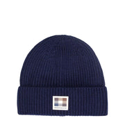 Aquascutum Active Logo Patch Navy Beanie