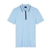 Paul Smith Regular Fit Light Blue Half Zip Polo Shirt