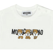 Moschino Baby Logo Lettering Ivory T-Shirt