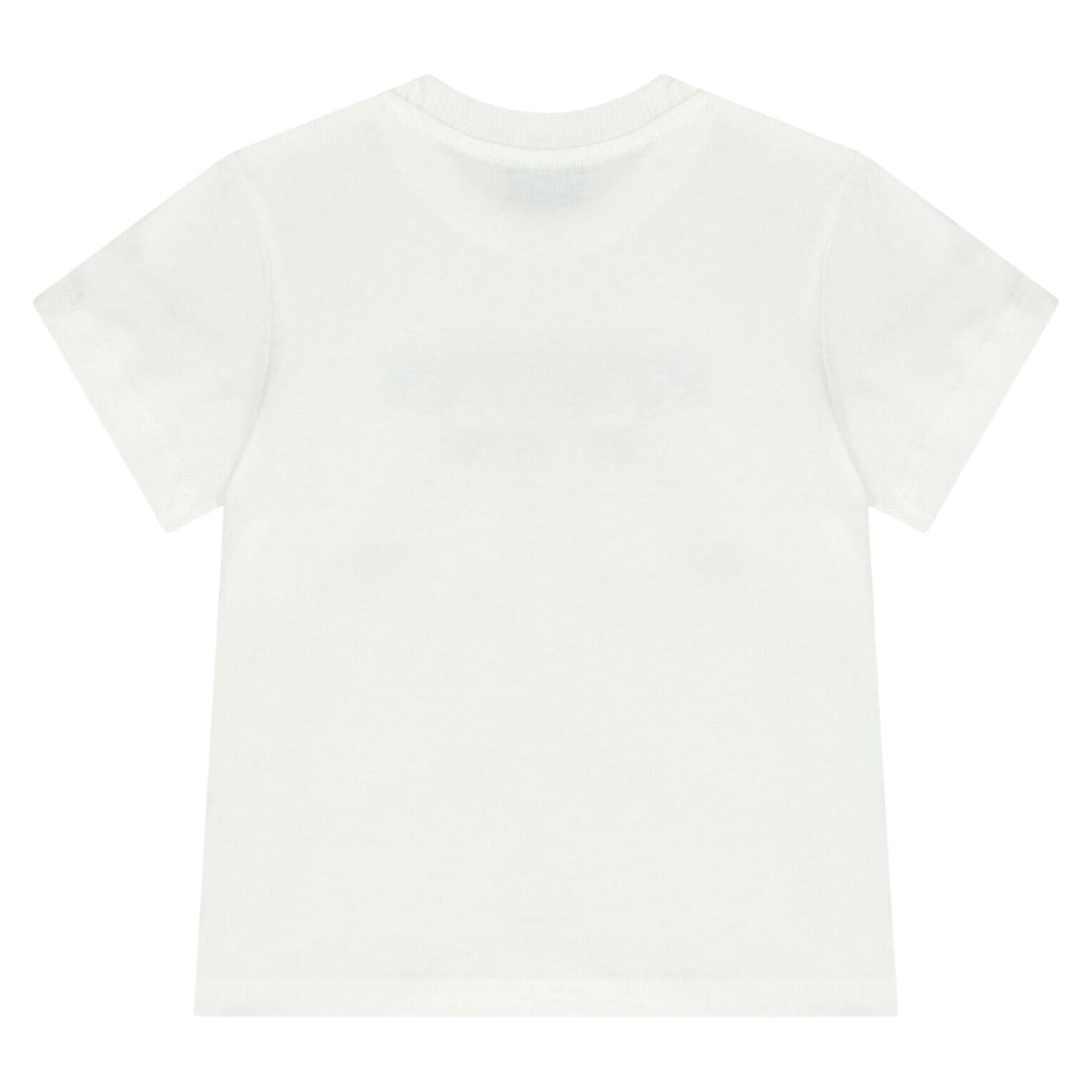 Moschino Baby Logo Lettering Ivory T-Shirt