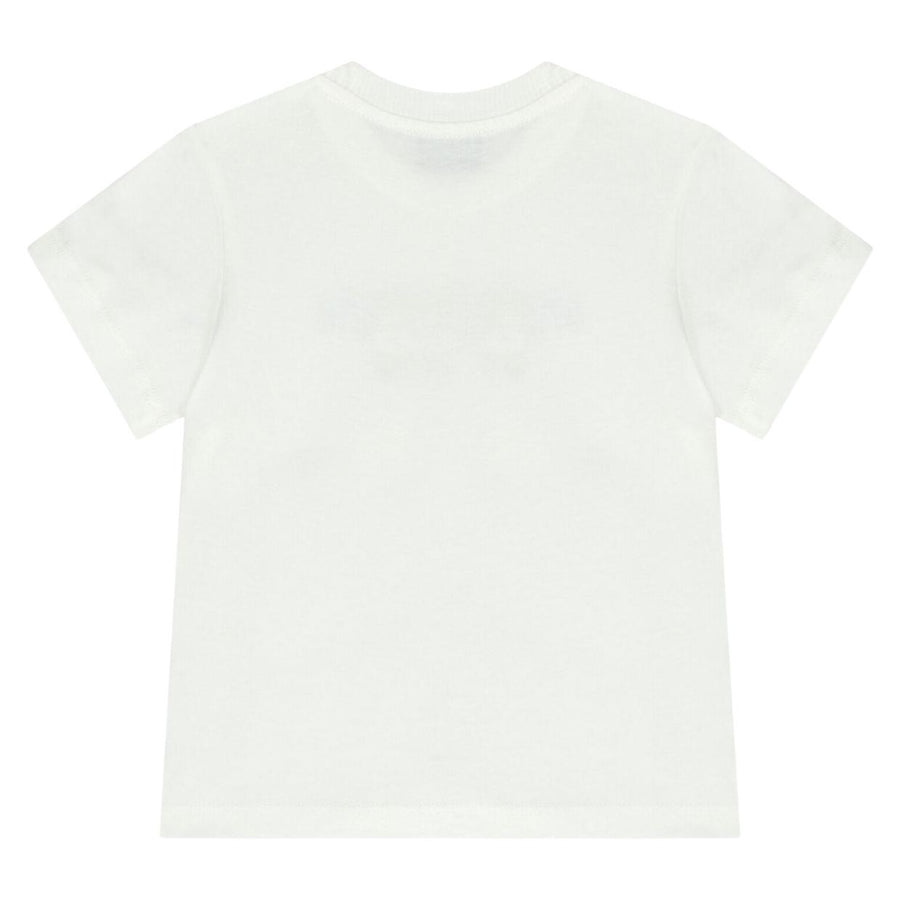 Moschino Baby Logo Lettering Ivory T-Shirt