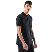 MA.STRUM Black SS Jersey Polo Shirt