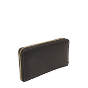 Valentino Bags Brixton Black Zip Around Wallet