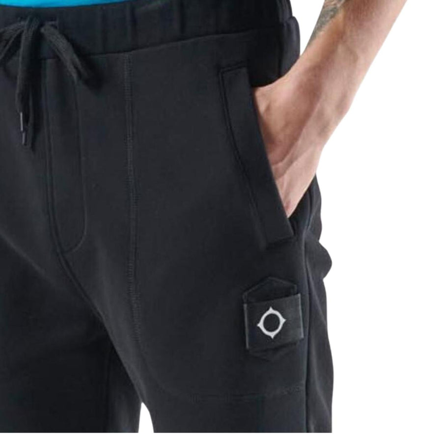 MA.STRUM Black Edge Pocket Sweat Shorts